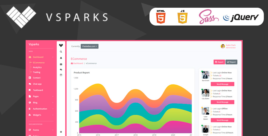 Vsparks - Admin Dashboard Template