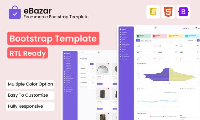 Ebazar - Ecommerce Bootstrap Admin Template